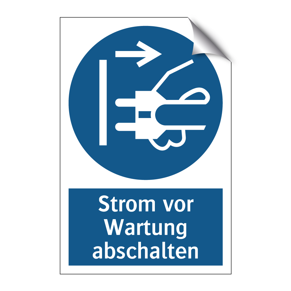 Strom vor Wartung abschalten