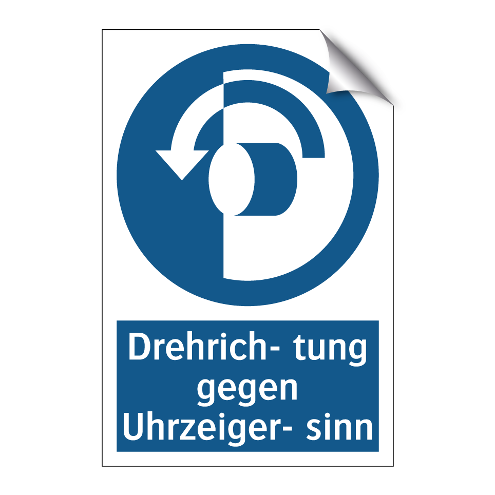 Drehrich- tung gegen Uhrzeiger- sinn