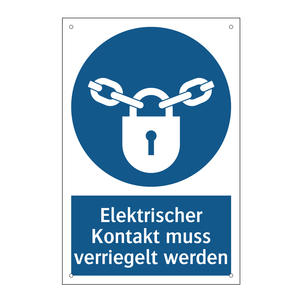 Elektrischer Kontakt muss verriegelt werden