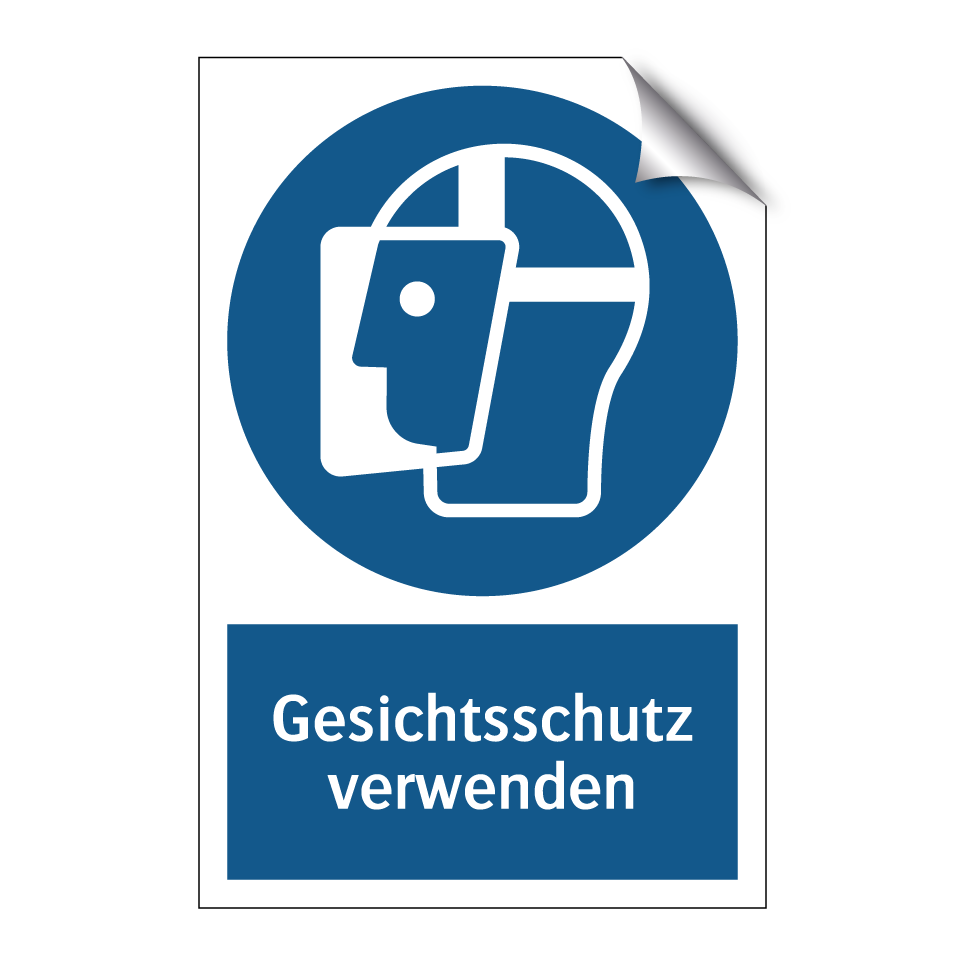 Gesichtsschutz verwenden