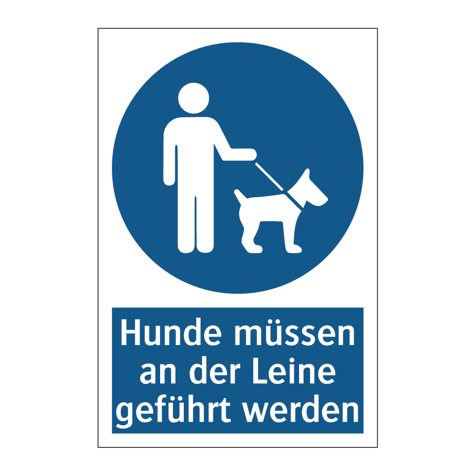 Hunde müssen an der Leine geführt werden
