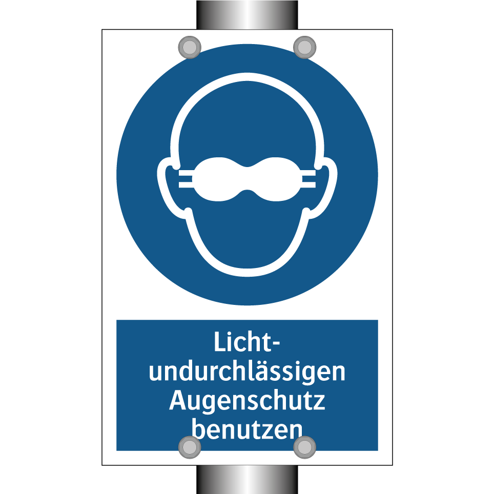 Licht- undurchlässigen Augenschutz benutzen