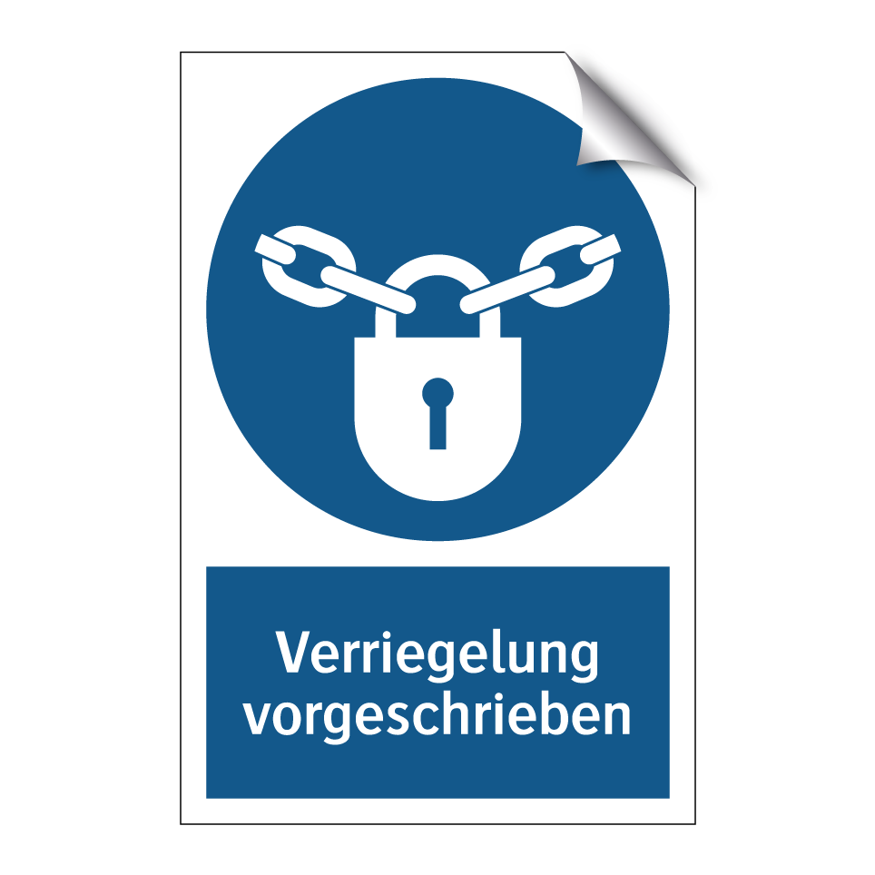 Verriegelung vorgeschrieben