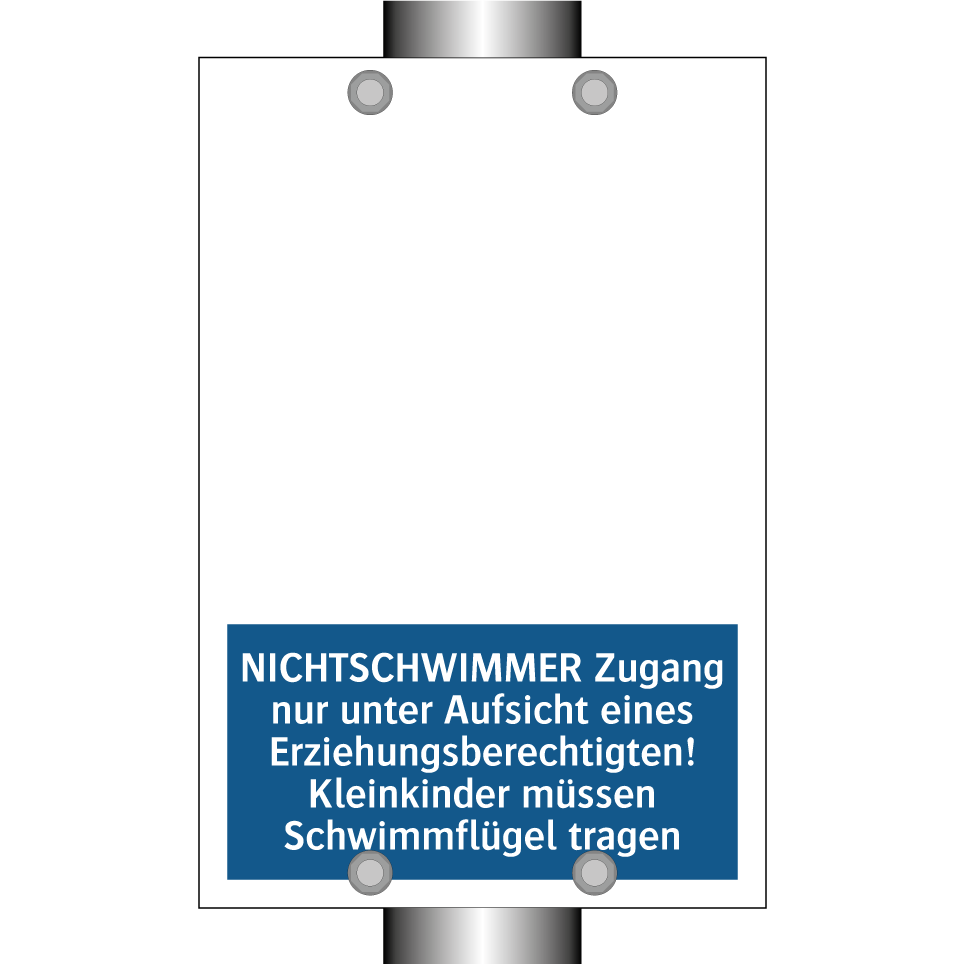 NICHTSCHWIMMER Zugang nur unter Aufsicht eines Erziehungsberechtigten! Kleinkinder müssen Schwimmflügel tragen
