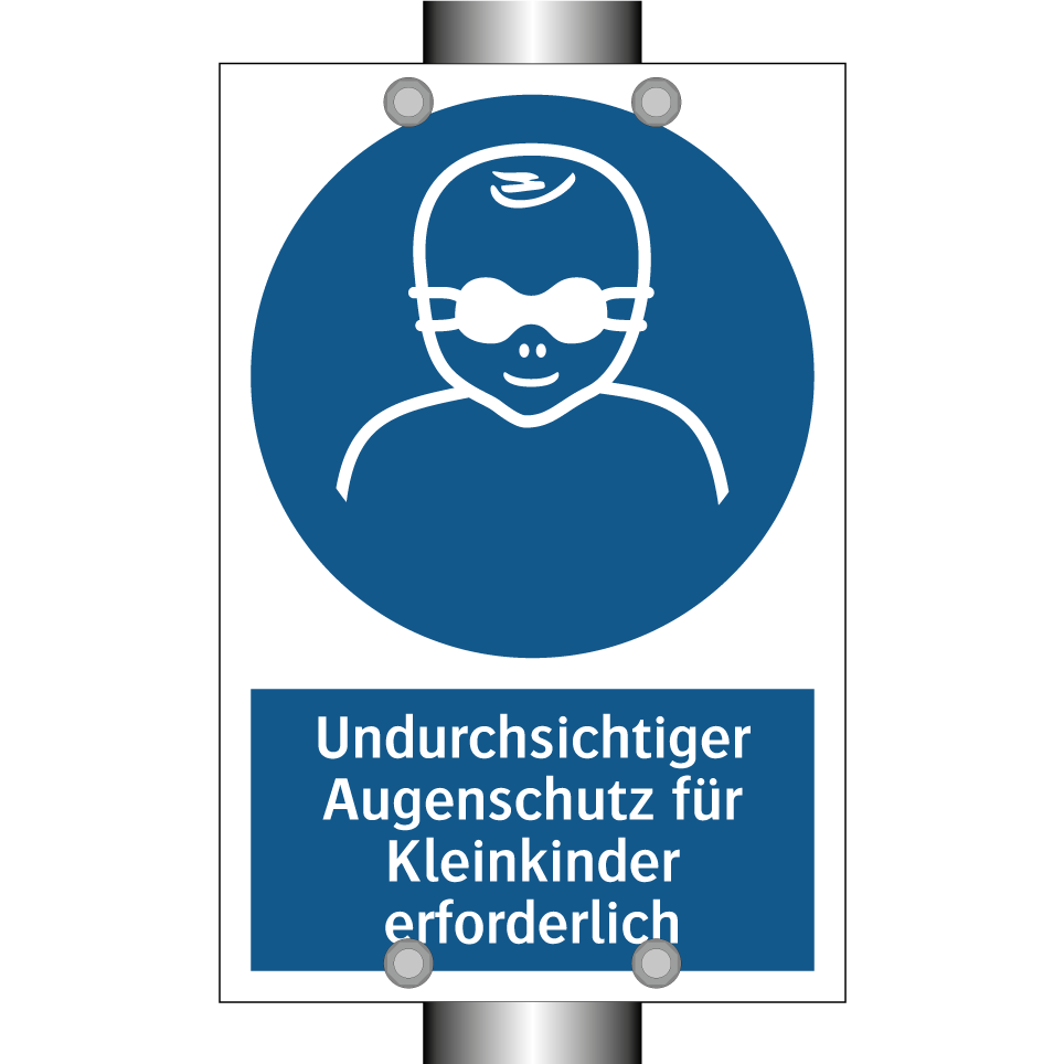 Undurchsichtiger Augenschutz für Kleinkinder erforderlich