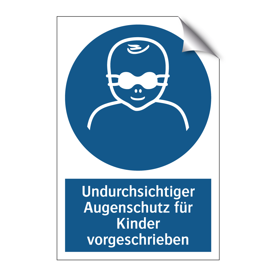 Undurchsichtiger Augenschutz für Kinder vorgeschrieben
