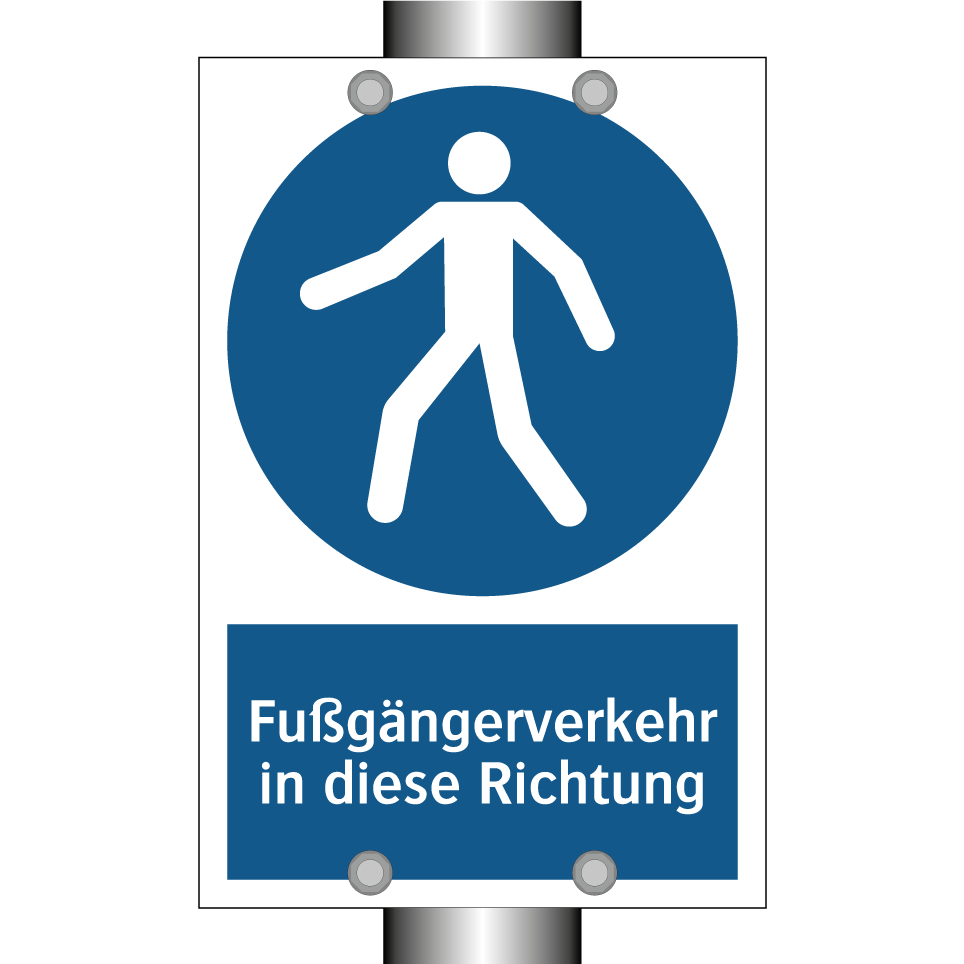 Fußgängerverkehr in diese Richtung