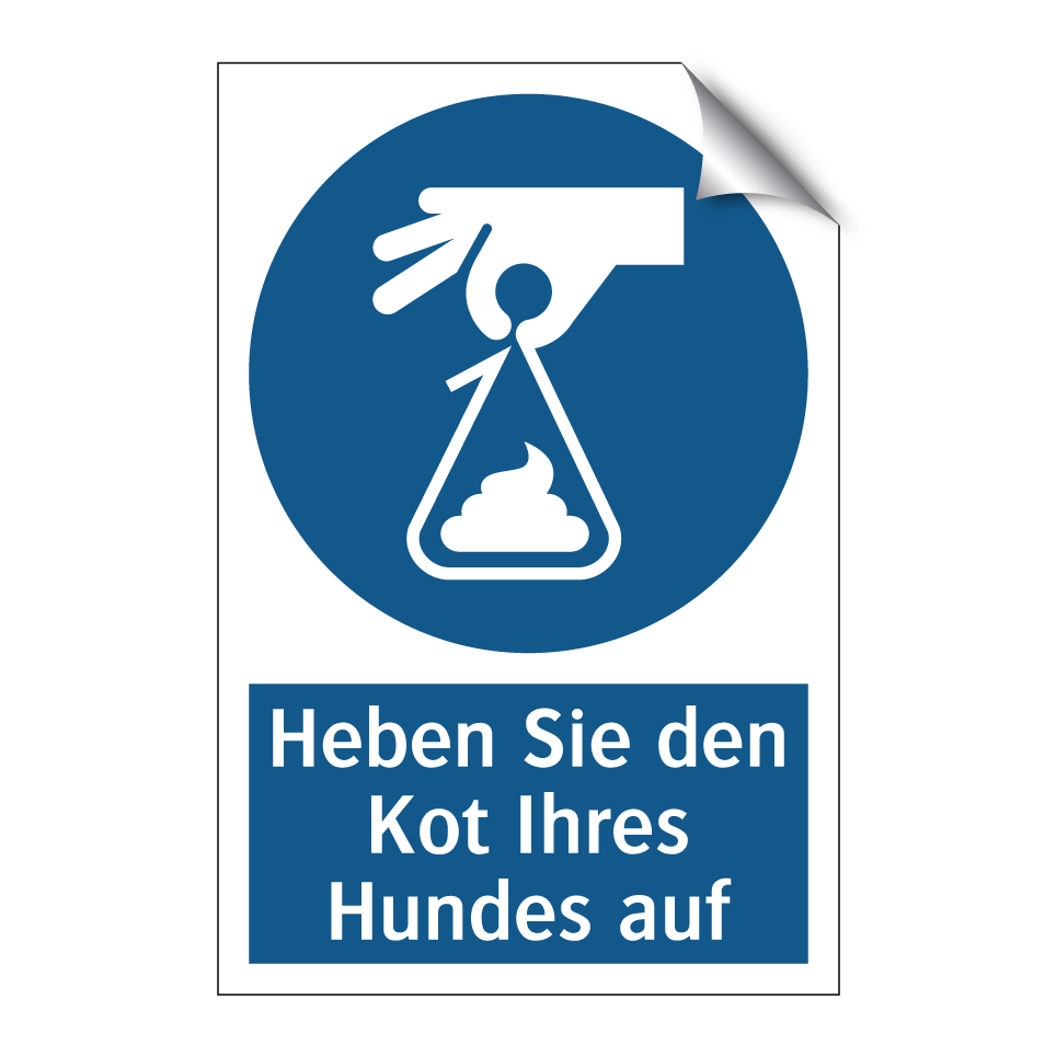 Heben Sie den Kot Ihres Hundes auf