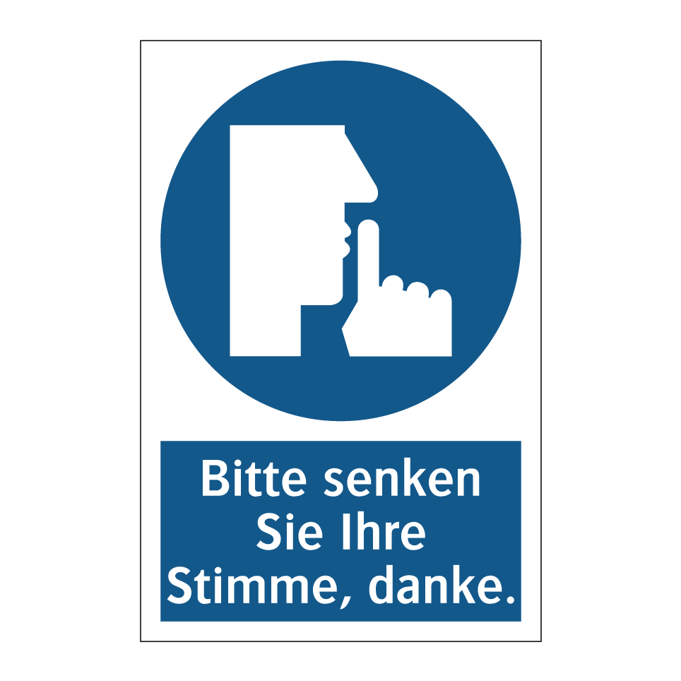 Bitte senken Sie Ihre Stimme, danke.