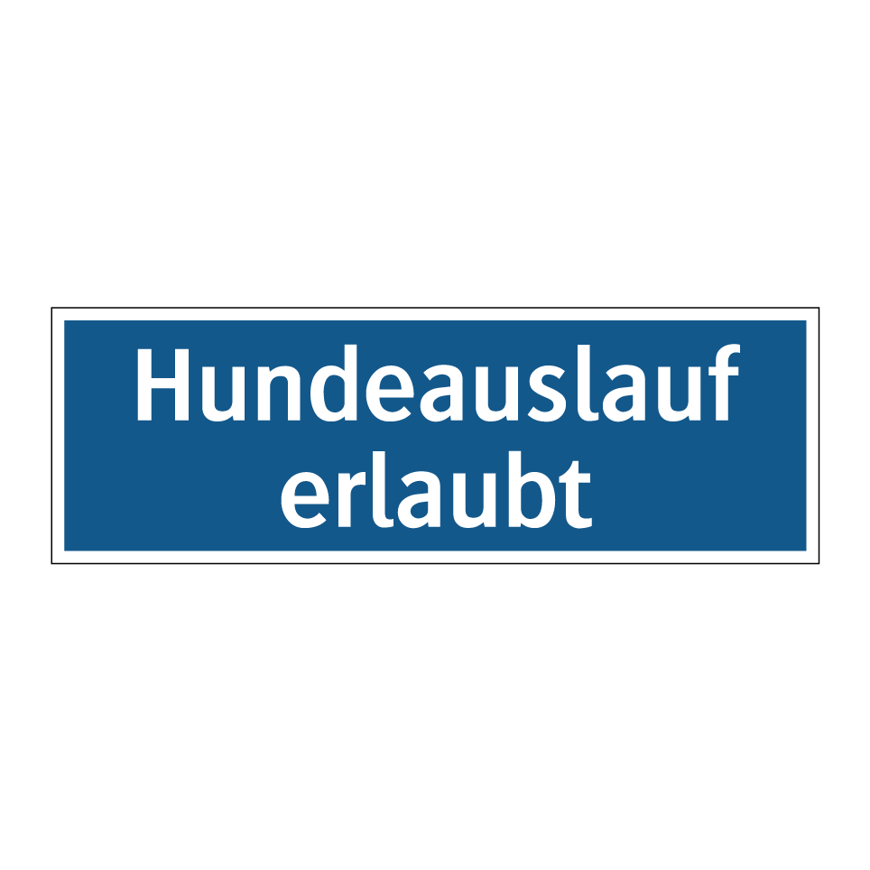Hundeauslauf erlaubt
