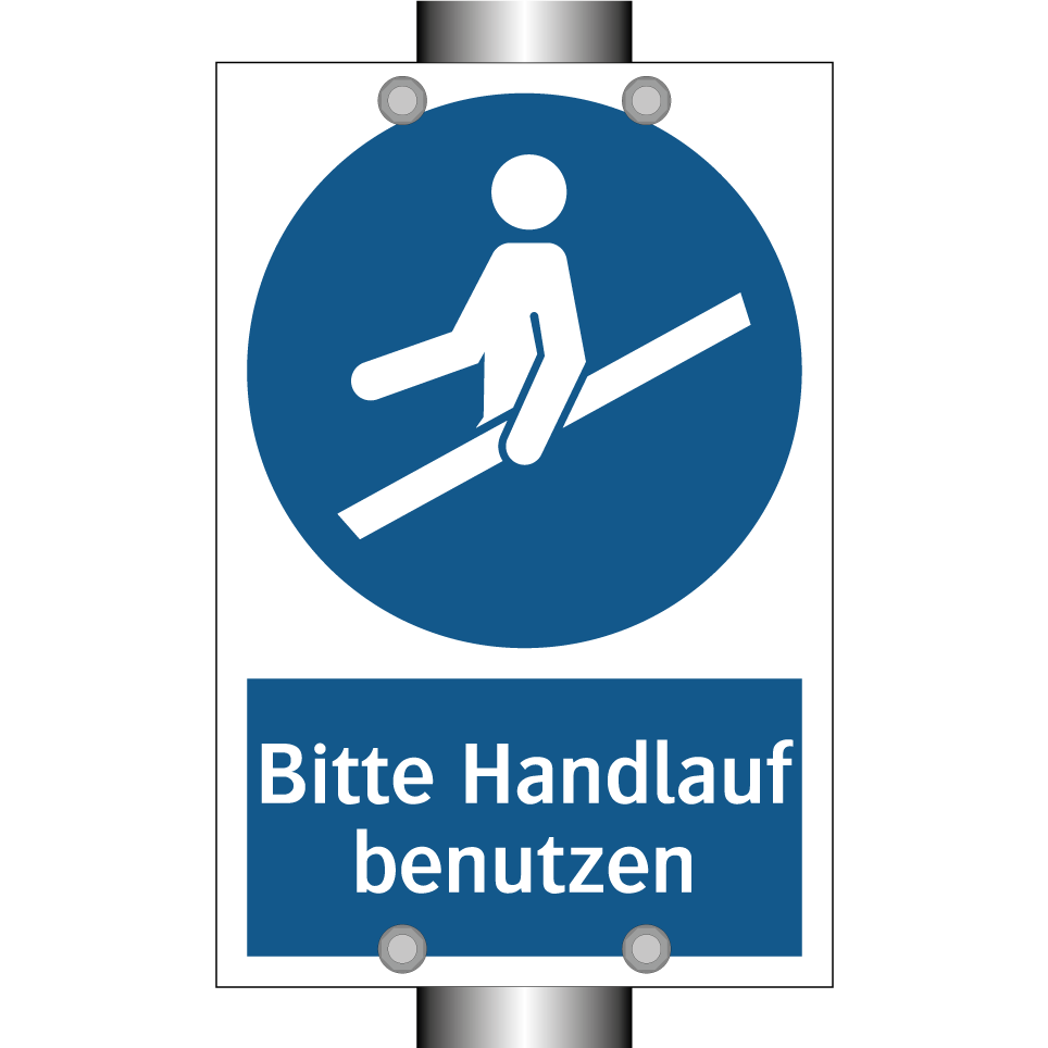 Bitte Handlauf benutzen