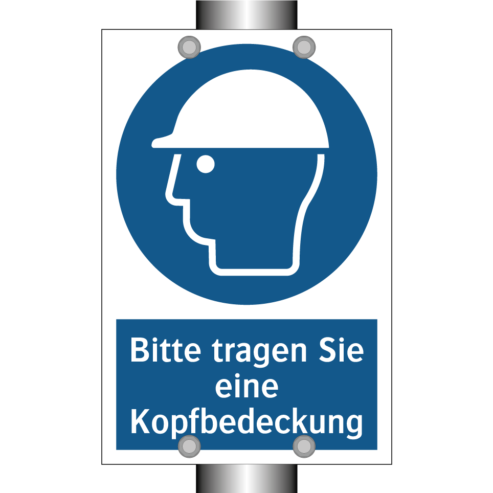 Bitte tragen Sie eine Kopfbedeckung
