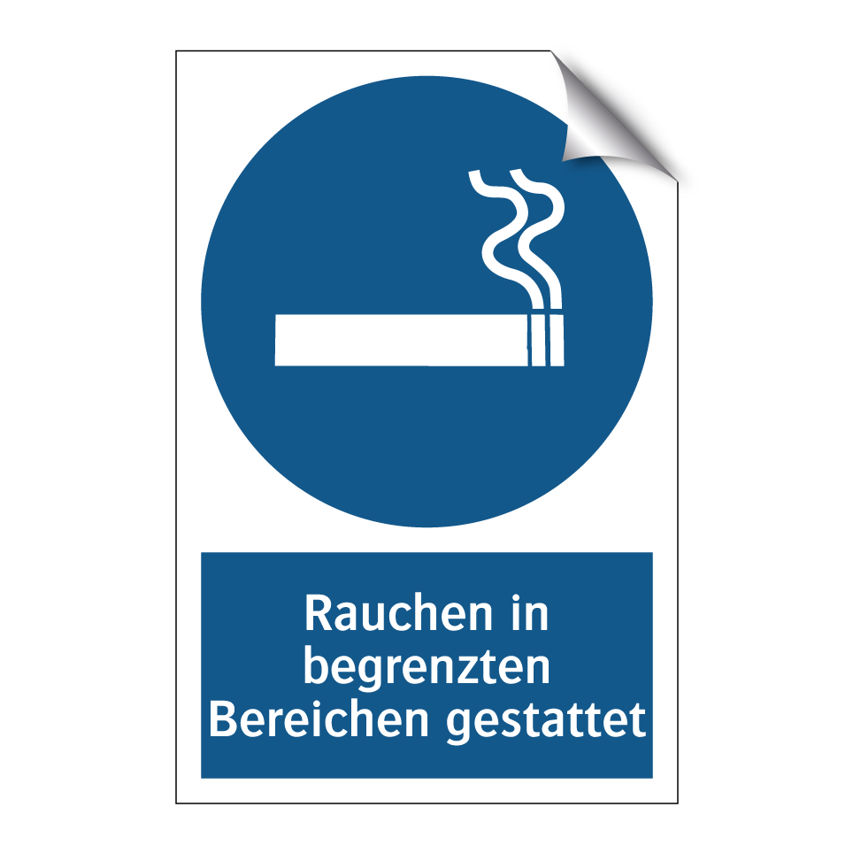 Rauchen in begrenzten Bereichen gestattet