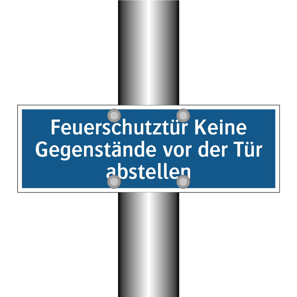 Feuerschutztür Keine Gegenstände vor der Tür abstellen