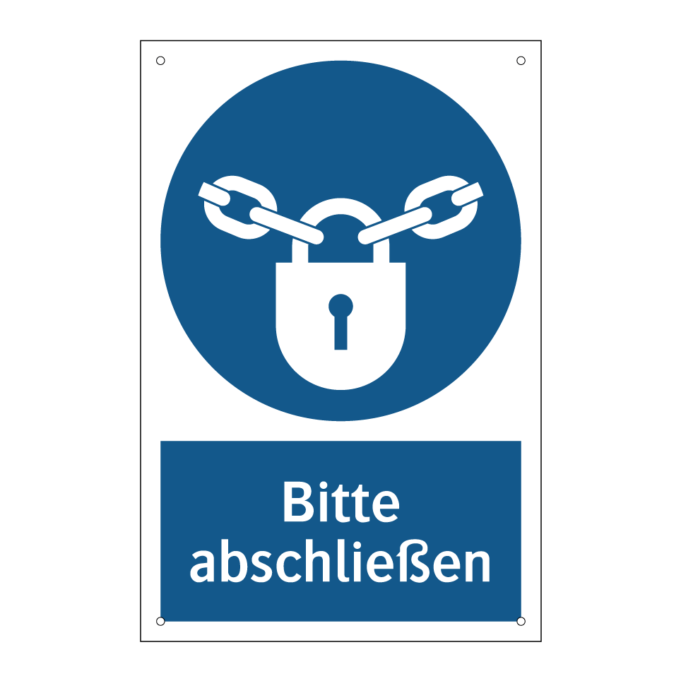 Bitte abschließen