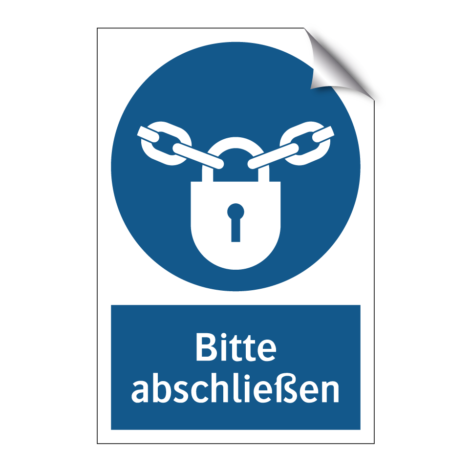 Bitte abschließen