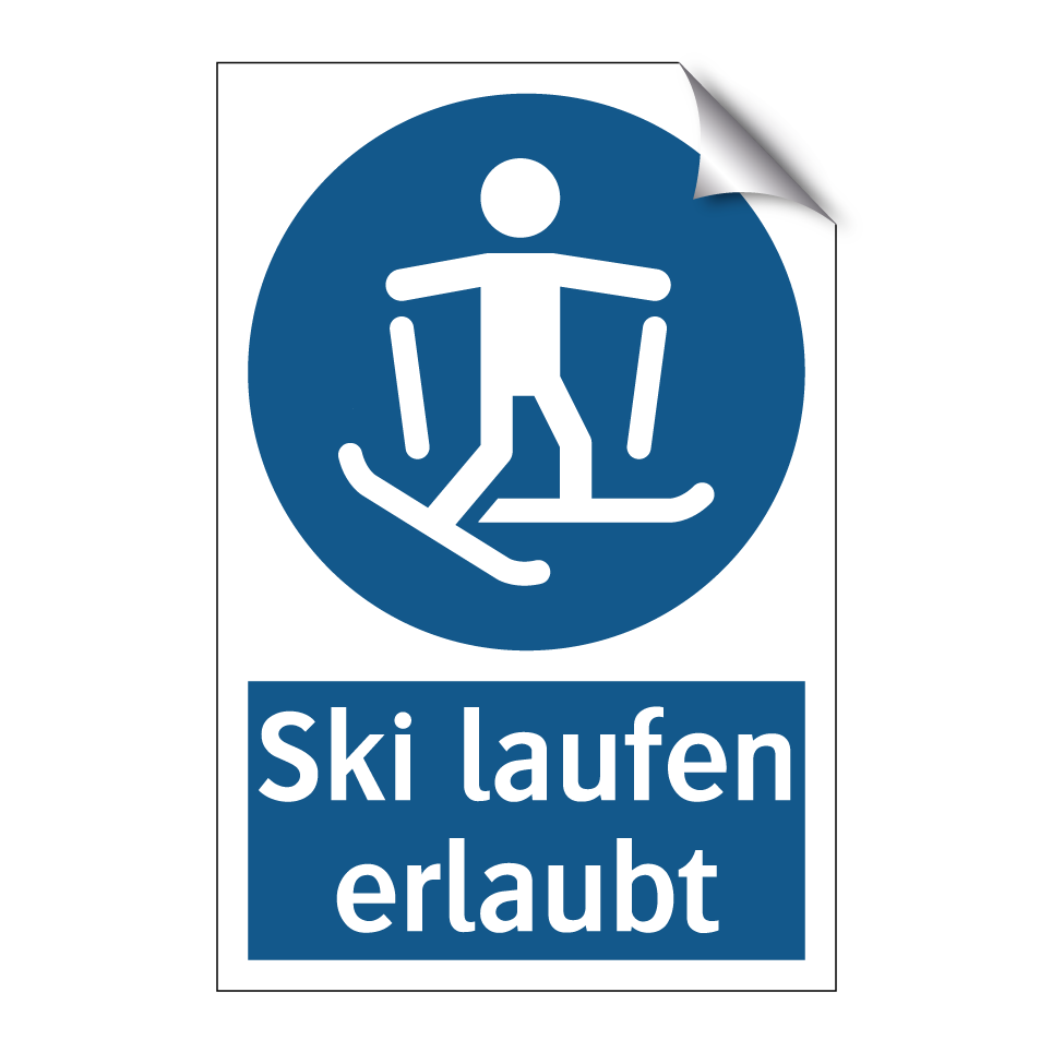 Ski laufen erlaubt