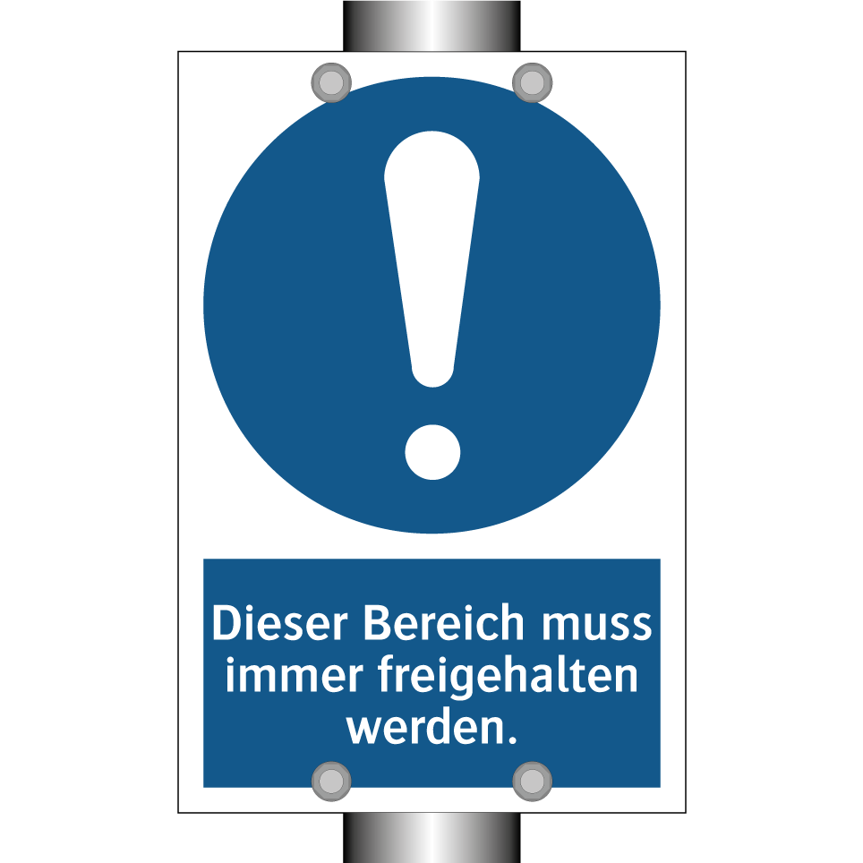 Dieser Bereich muss immer freigehalten werden.