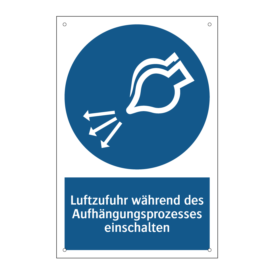 Luftzufuhr während des Aufhängungsprozesses einschalten