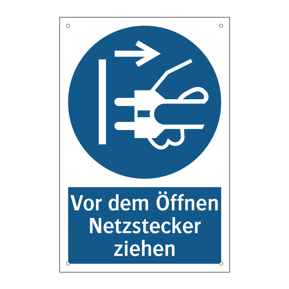 Vor dem Öffnen Netzstecker ziehen