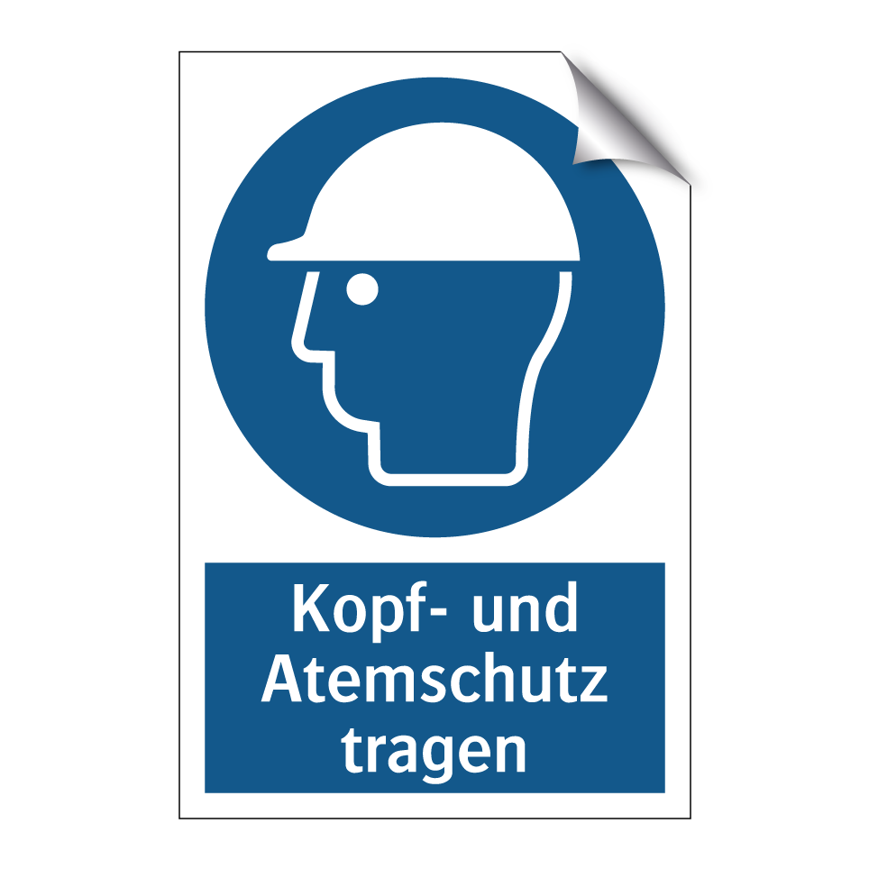 Kopf- und Atemschutz tragen