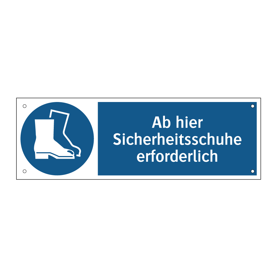 Ab hier Sicherheitsschuhe erforderlich