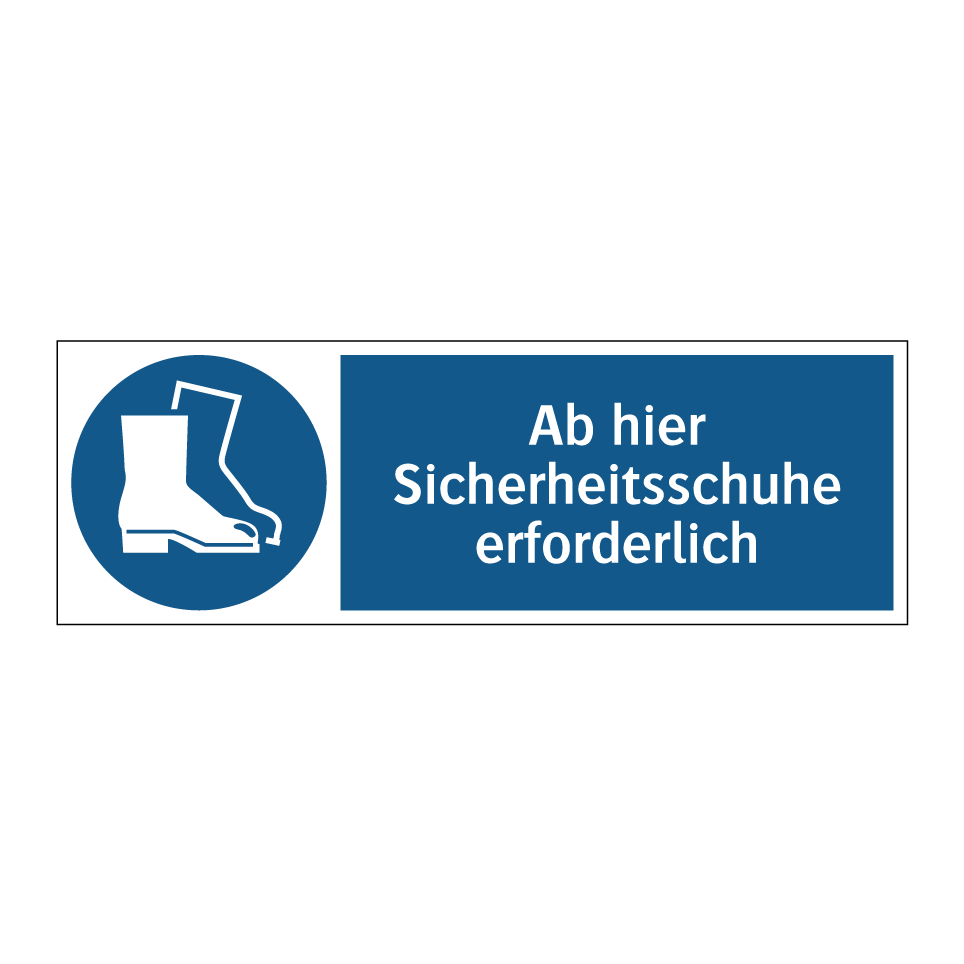 Ab hier Sicherheitsschuhe erforderlich
