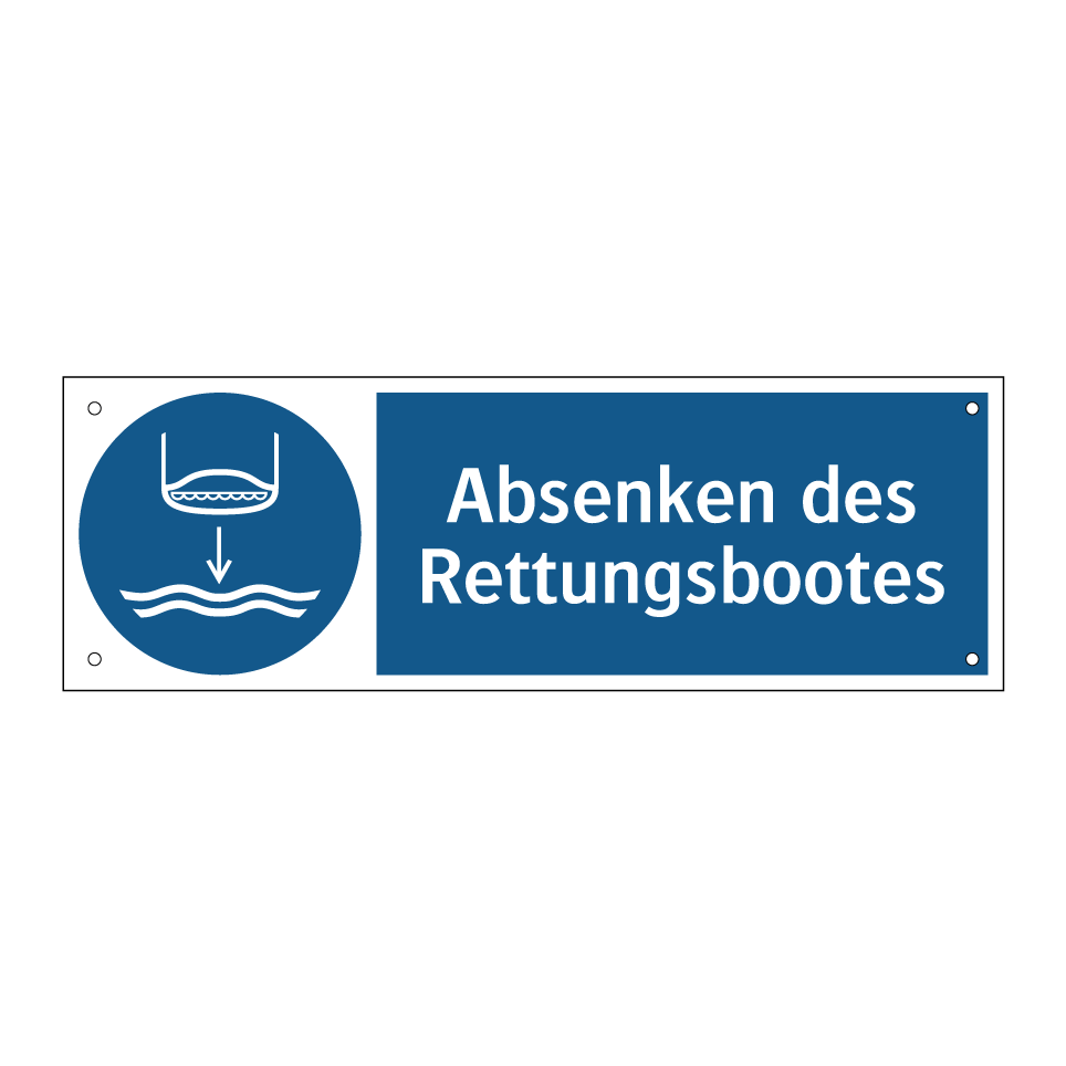 Absenken des Rettungsbootes