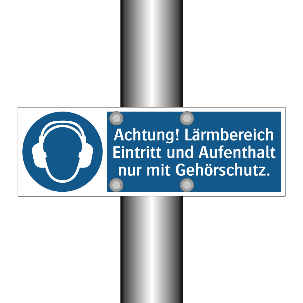 Achtung! Lärmbereich Eintritt und Aufenthalt nur mit Gehörschutz.