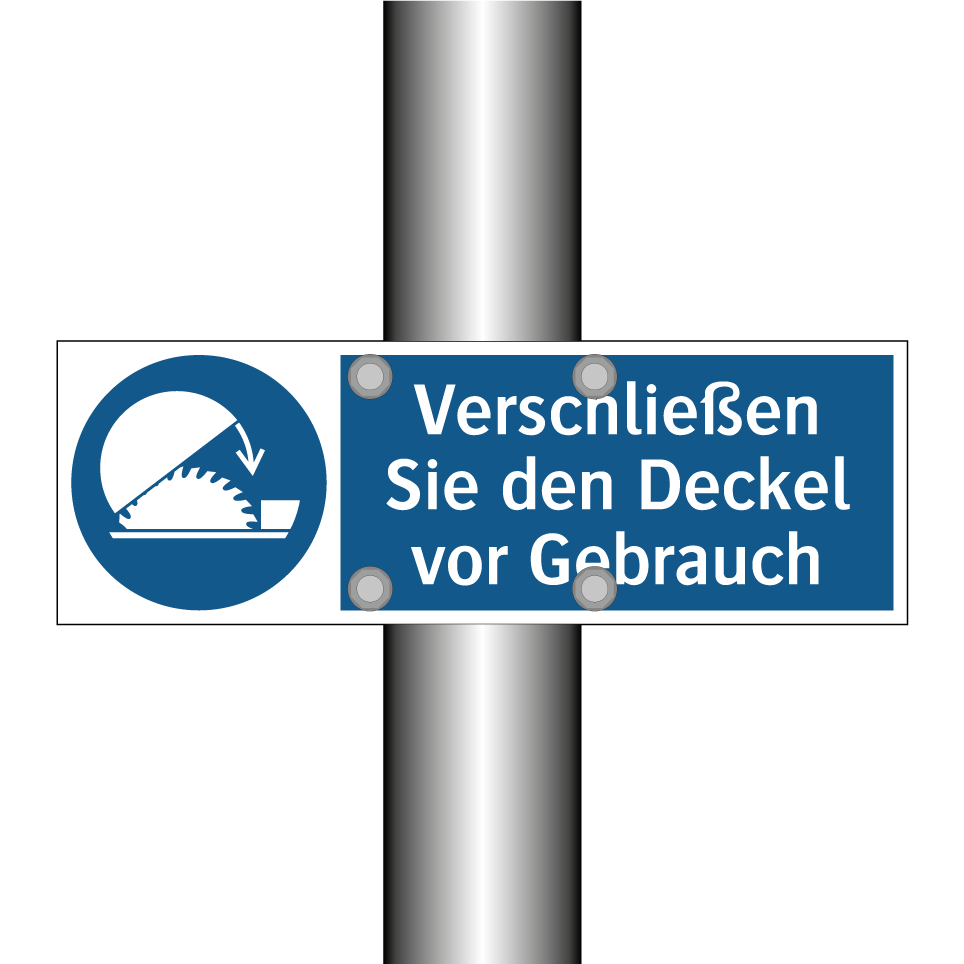 Verschließen Sie den Deckel vor Gebrauch