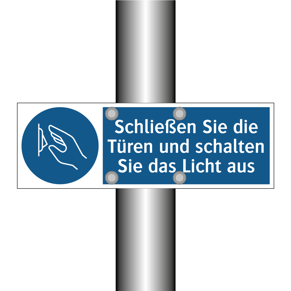 Schließen Sie die Türen und schalten Sie das Licht aus