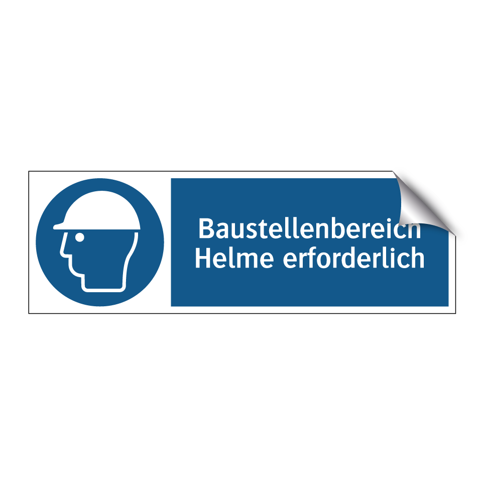 Baustellenbereich Helme erforderlich