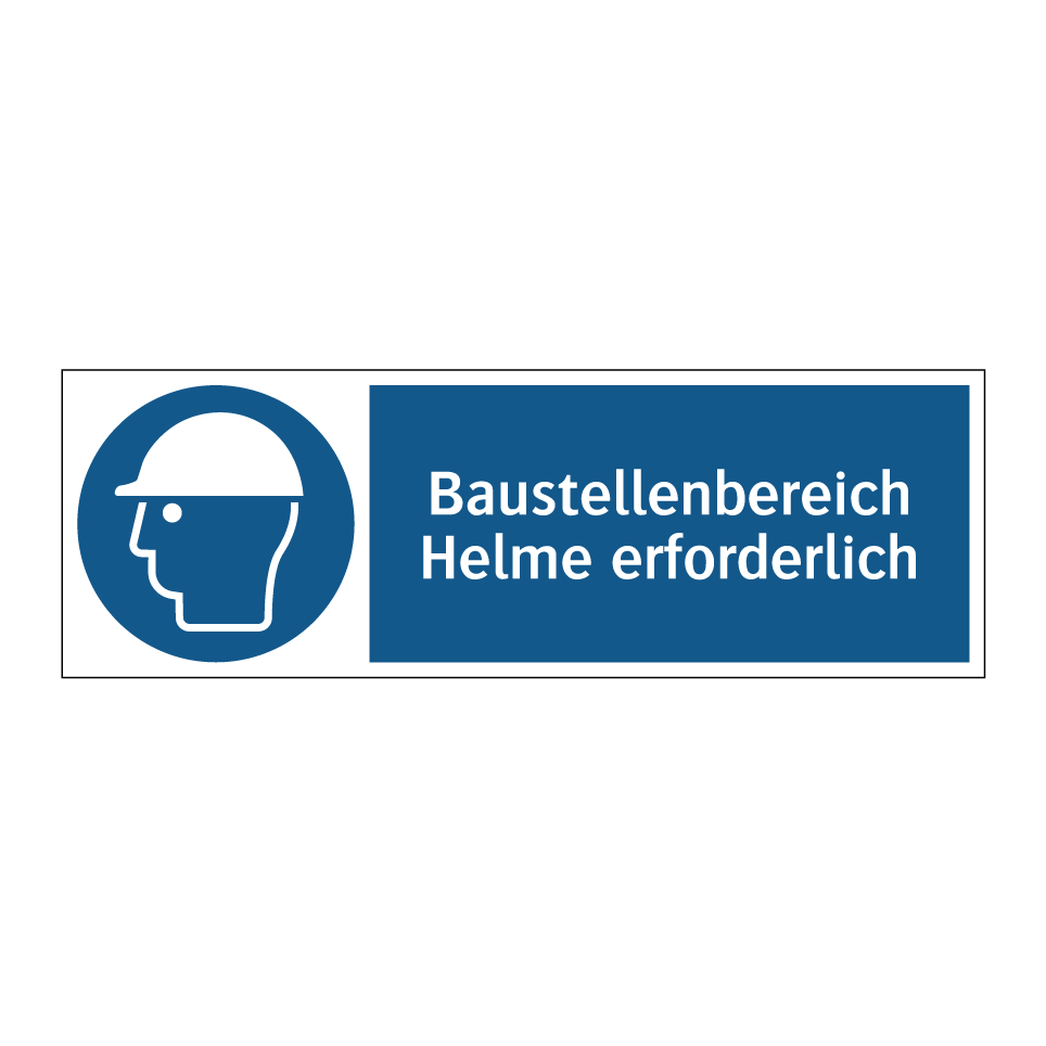 Baustellenbereich Helme erforderlich