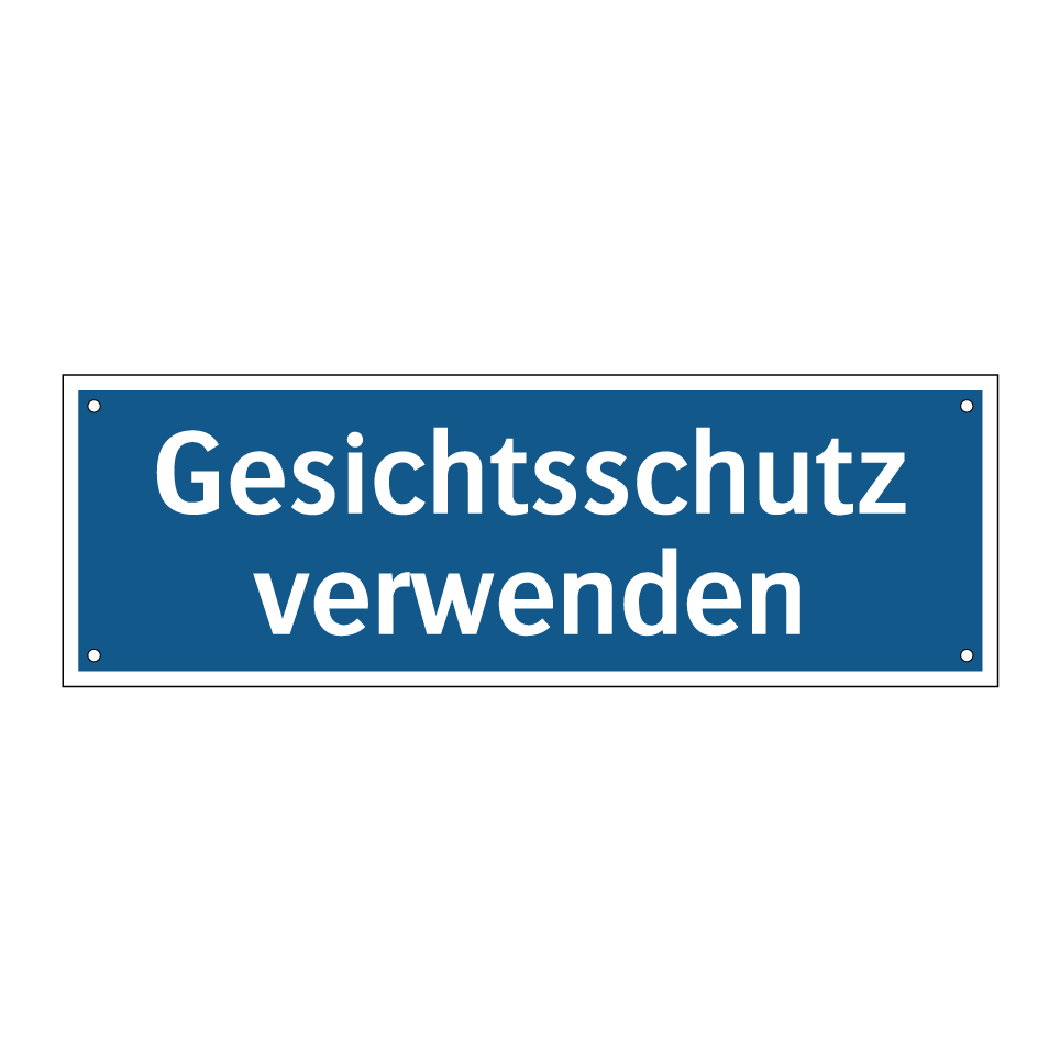 Gesichtsschutz verwenden