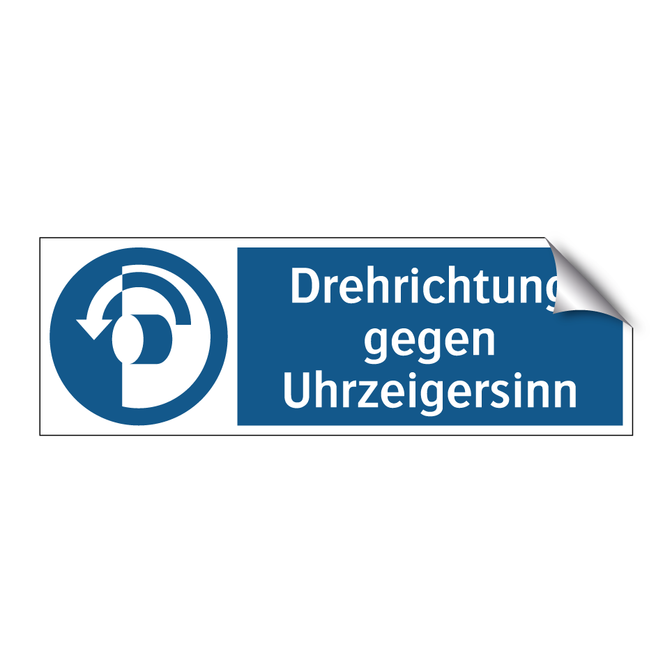 Drehrichtung gegen Uhrzeigersinn