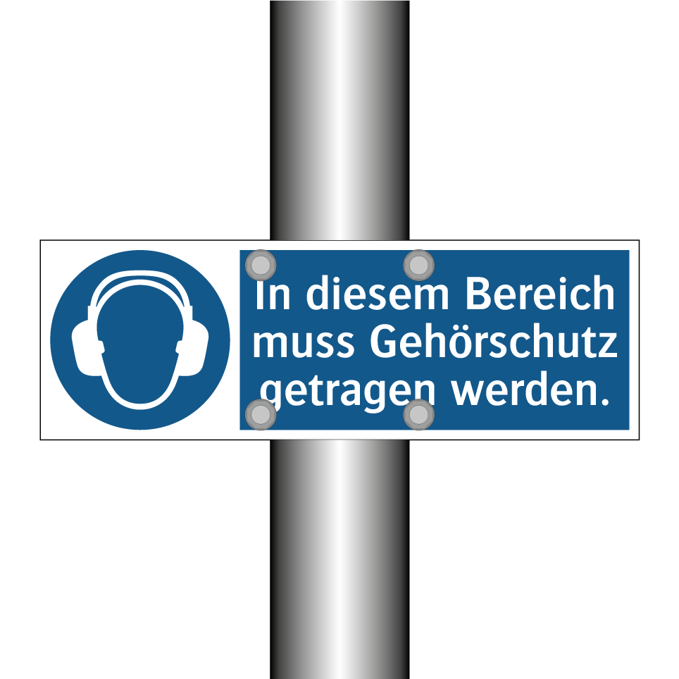 In diesem Bereich muss Gehörschutz getragen werden.