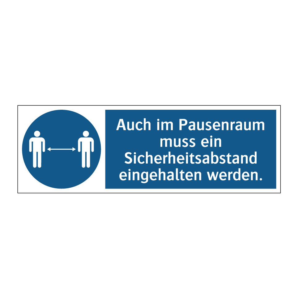 Auch im Pausenraum muss ein Sicherheitsabstand eingehalten werden.