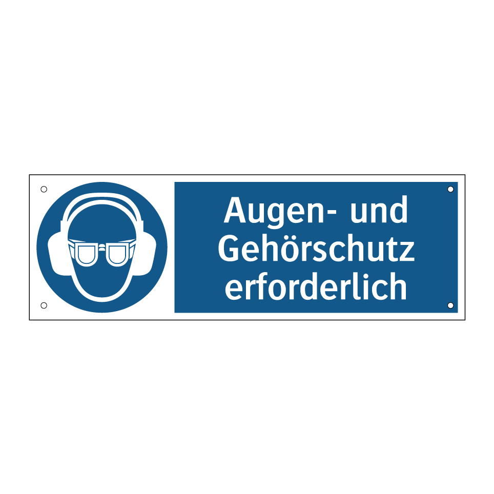 Augen- und Gehörschutz erforderlich