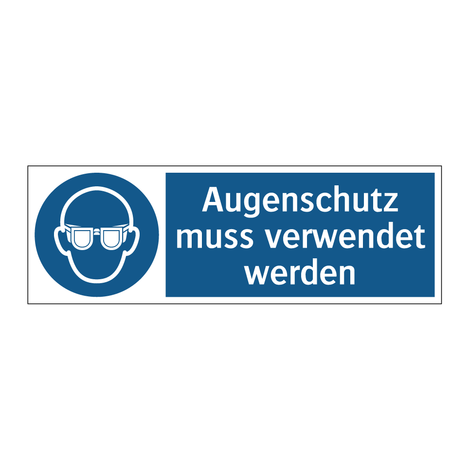 Augenschutz muss verwendet werden