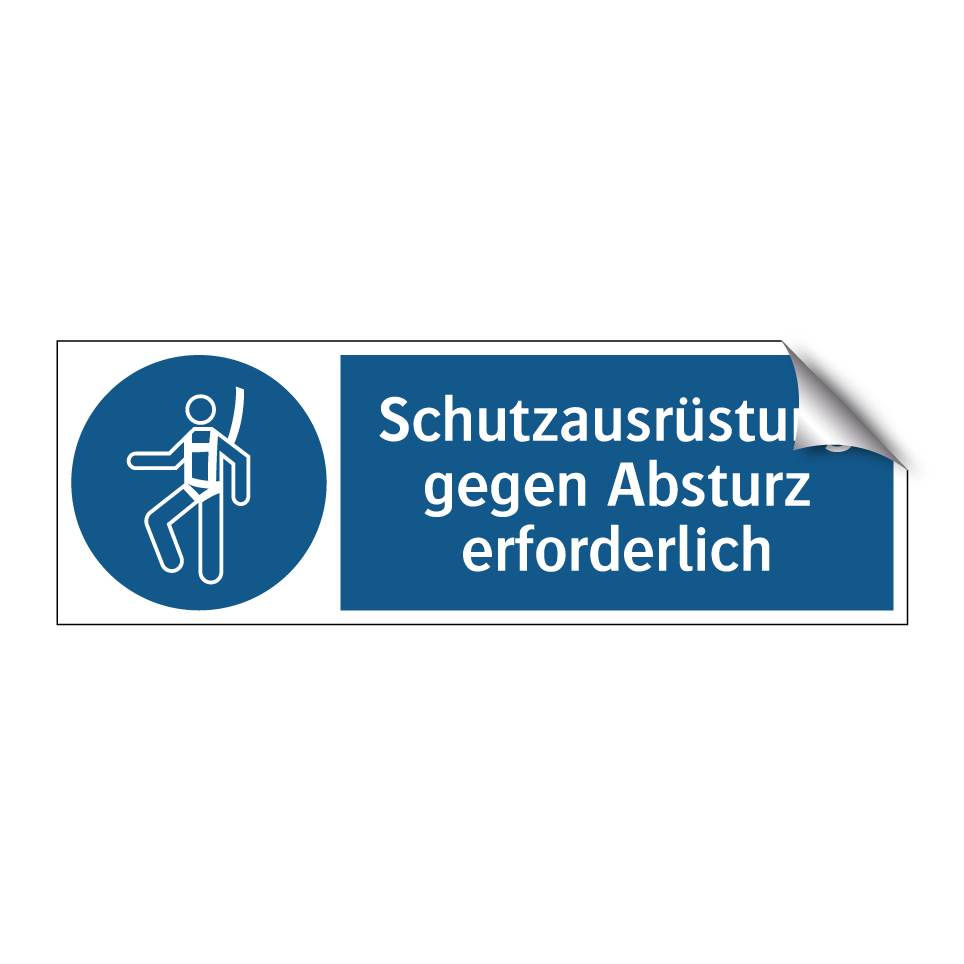 Schutzausrüstung gegen Absturz erforderlich