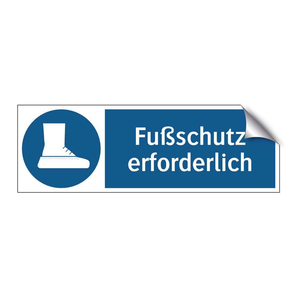 Fußschutz erforderlich