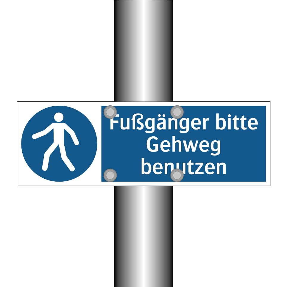 Fußgänger bitte Gehweg benutzen