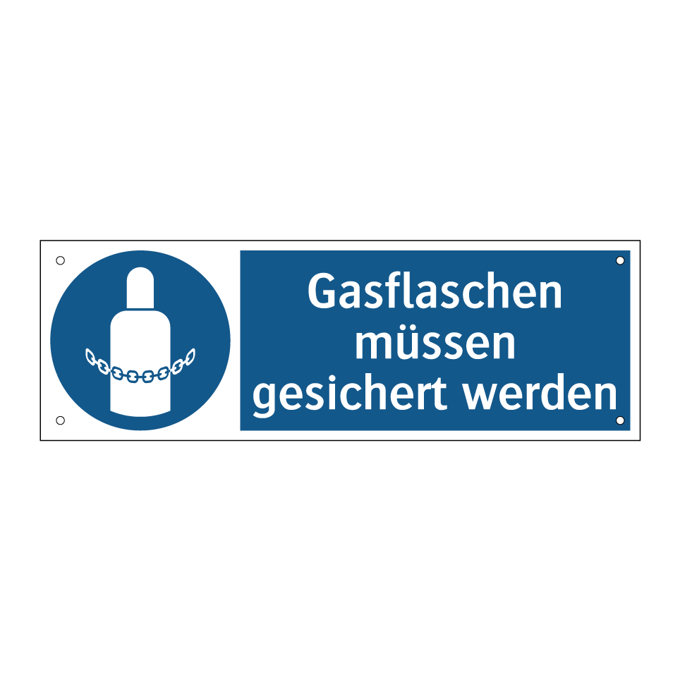 Gasflaschen müssen gesichert werden
