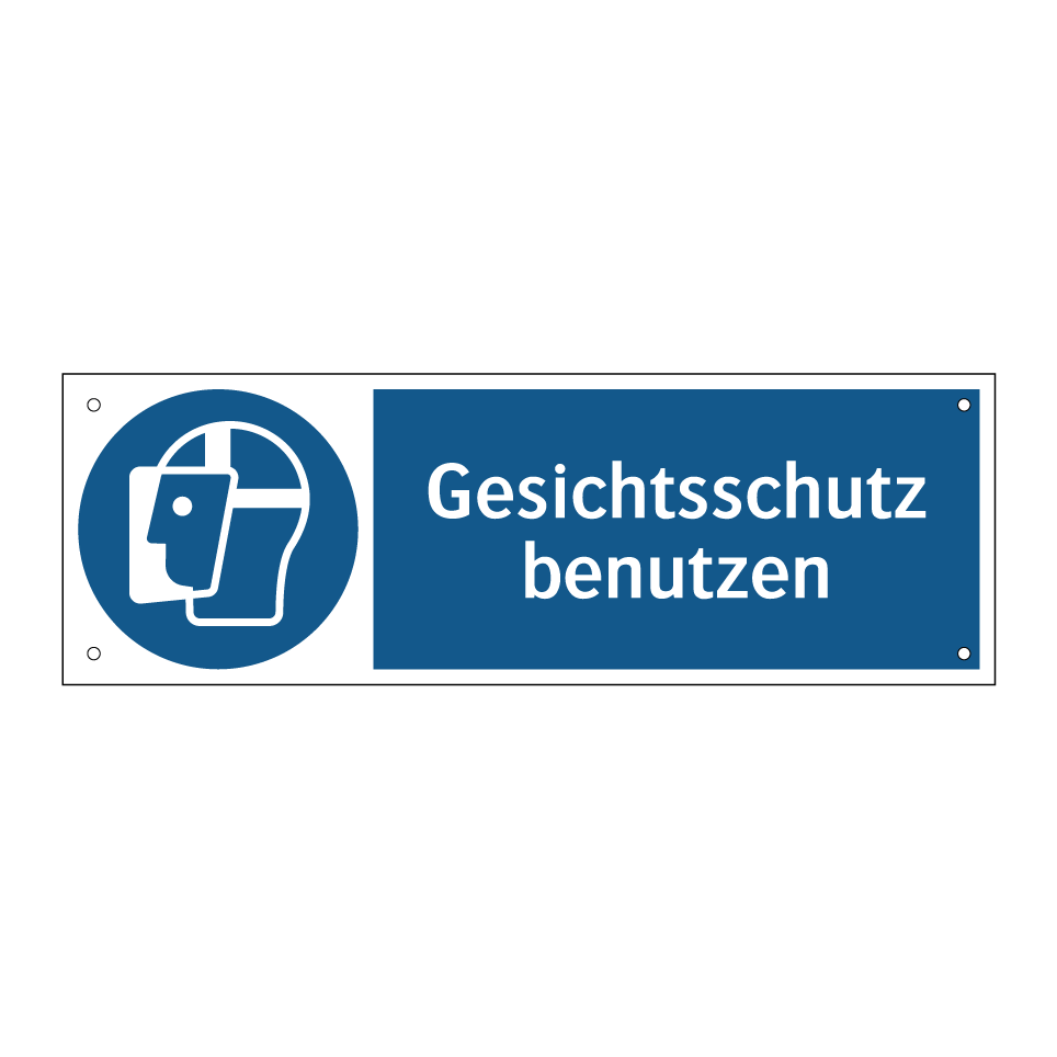 Gesichtsschutz benutzen