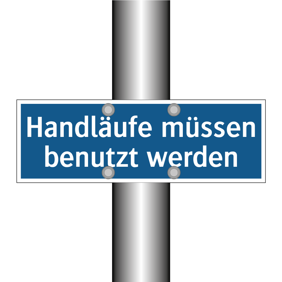 Handläufe müssen benutzt werden