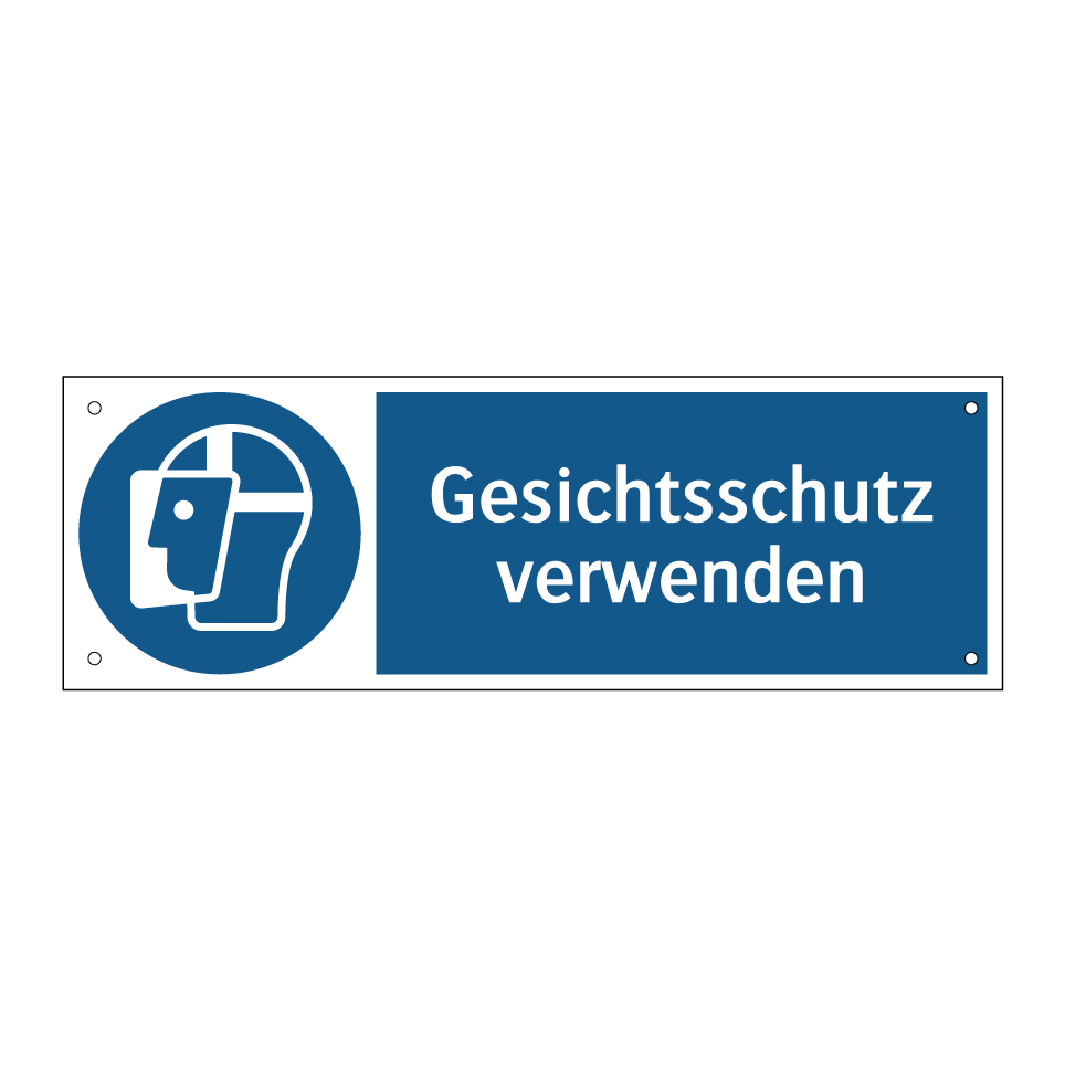 Gesichtsschutz verwenden