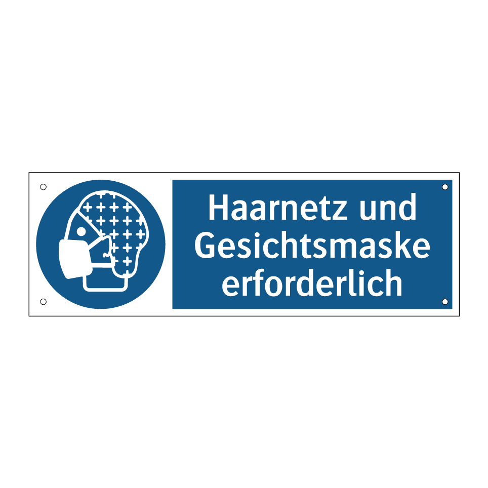 Haarnetz und Gesichtsmaske erforderlich