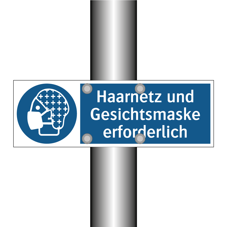 Haarnetz und Gesichtsmaske erforderlich