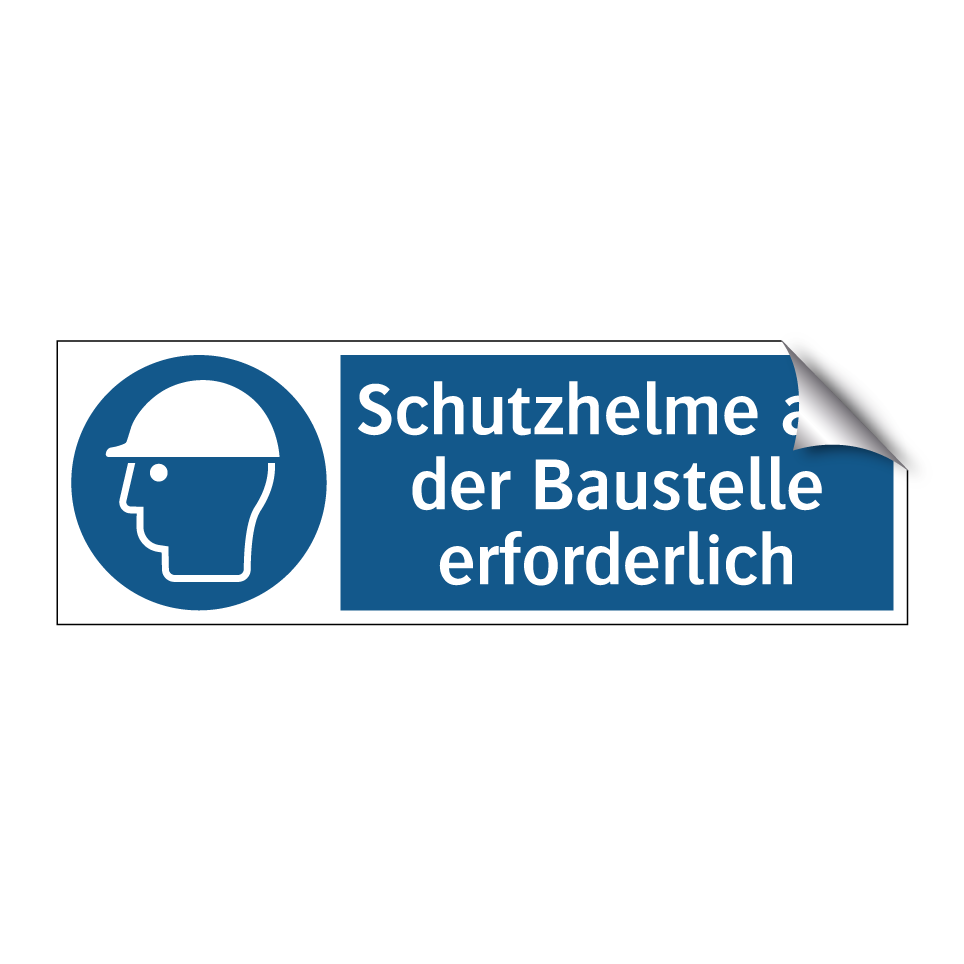 Schutzhelme auf der Baustelle erforderlich