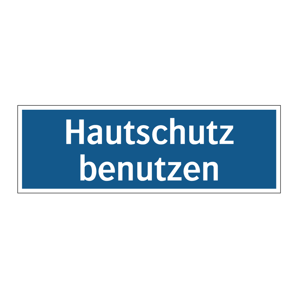 Hautschutz benutzen